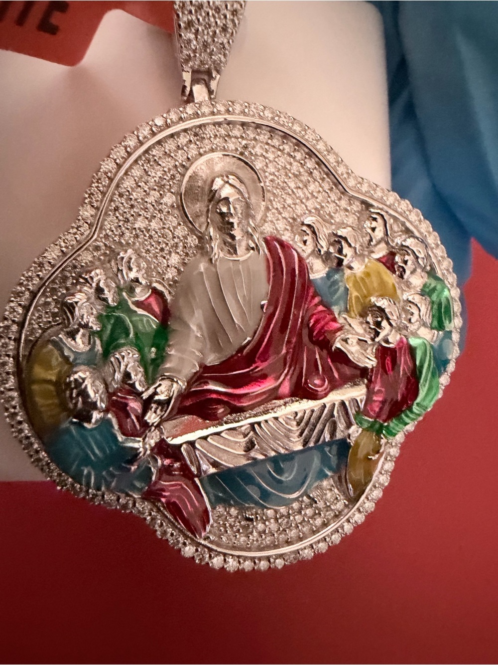 The official last supper pendant MOISSANITE 925 solid Sterling SILVER - Picture 6 of 15